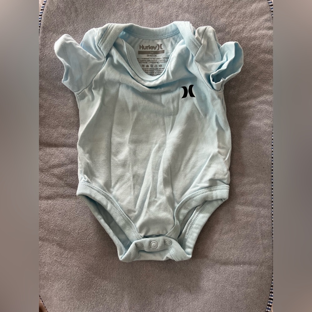 💕5 for $15: Hurley 0-3/3 month onesie